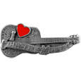 I Love Country Music Guitar Lapel Pin